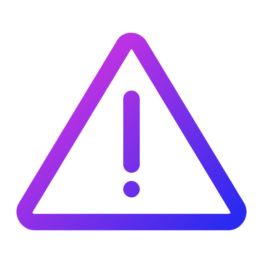 Warning signaling security exclamation mark icon