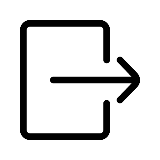 Log out skip direction arrow icon