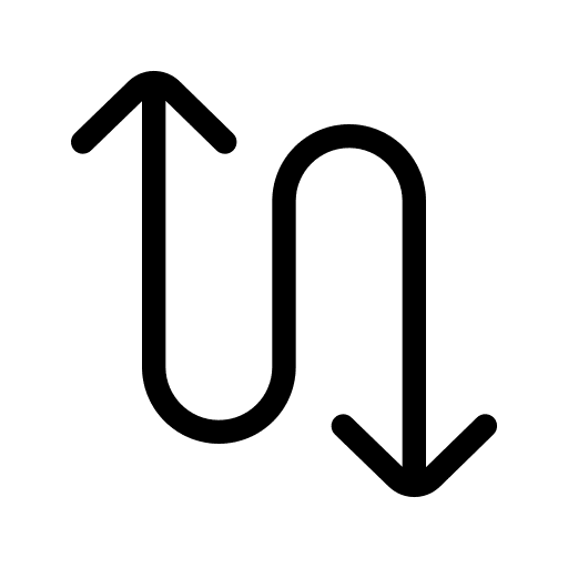 Zigzag arrow pointer arrows button icon