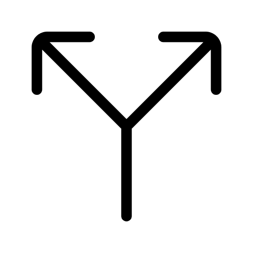 Intersection skip direction button icon Intersection skip direction button icon