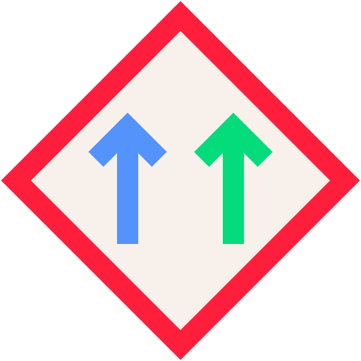 One way arrows signaling regulation icon