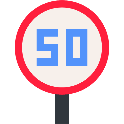 Speed limit signaling traffic sign speed limit icon Speed limit signaling traffic sign speed limit icon