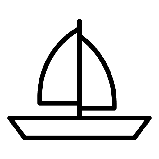 Boat ship sail transport icon