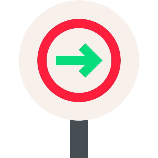 Turn right regulation signaling right arrow icon Turn right regulation signaling right arrow icon