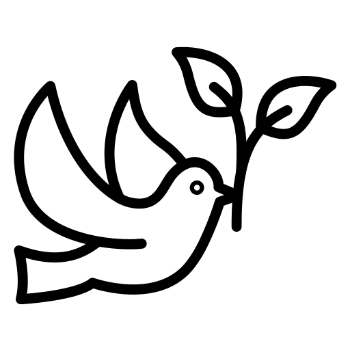 Dove fly peace bird icon