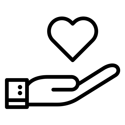 Give love healthcare heart care icon