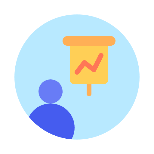 Presentation presentation work from home business and finance icon