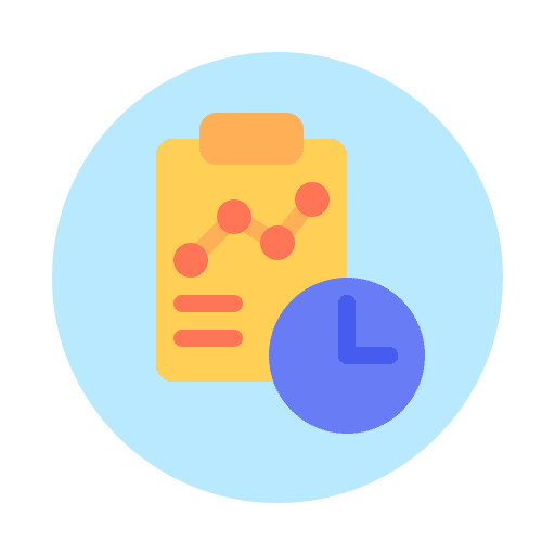 Presentation time business and finance clipboard icon
