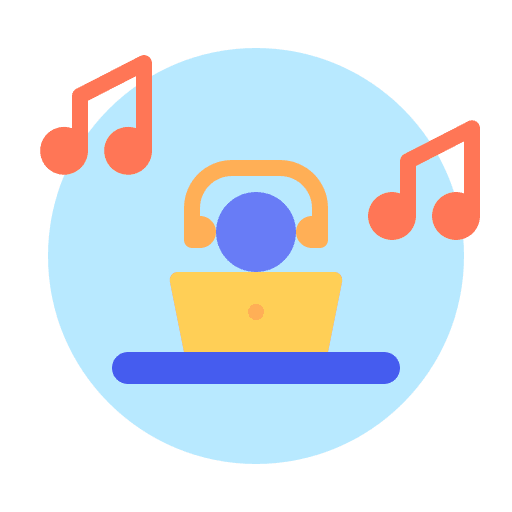 Relaxing online home office work from home icon Relaxing online home office work from home icon