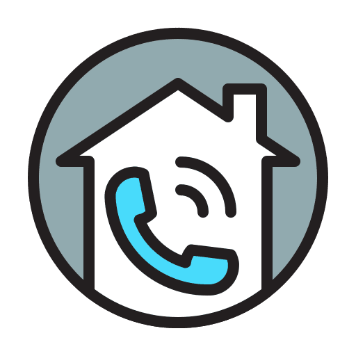 Call phone call house icon Call phone call house icon