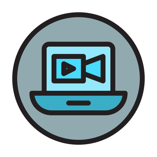 Conference home office online communications icon Conference home office online communications icon