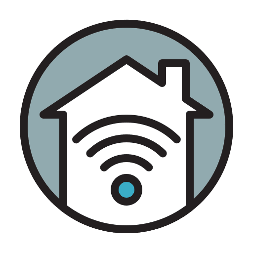 Smart home smart house wifi connection icon Smart home smart house wifi connection icon