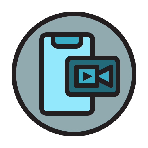 Conference work online mobile icon Conference work online mobile icon