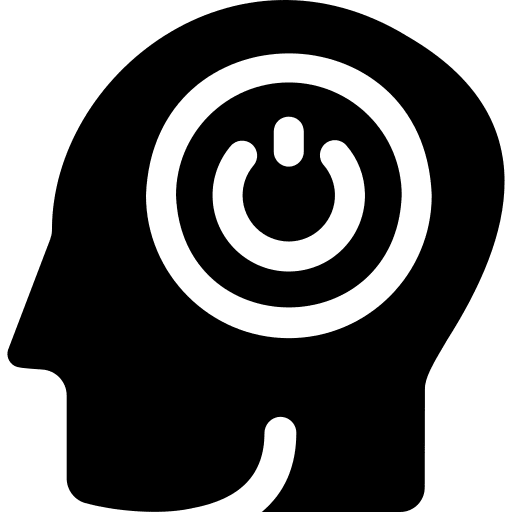 Power emotion intelligence think icon Power emotion intelligence think icon