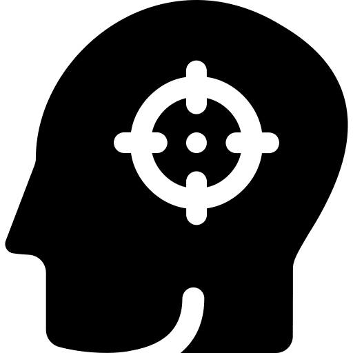 Target intelligence emotion think icon Target intelligence emotion think icon