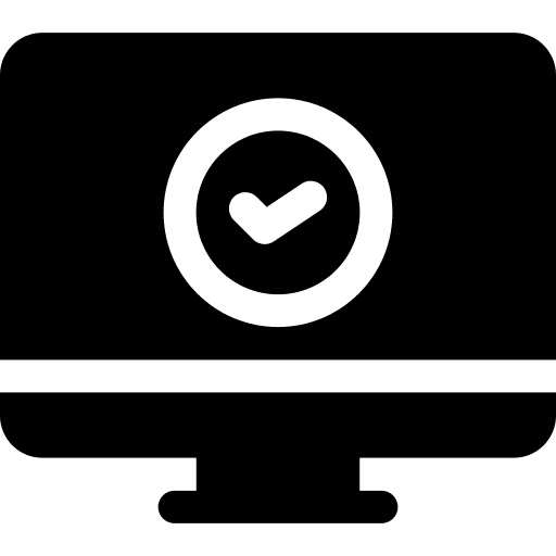 Checking check sign computer tick icon