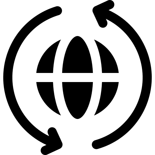 Worldwide world earth grid travel icon