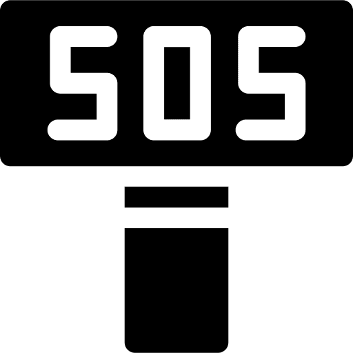Help signaling signboard sos icon