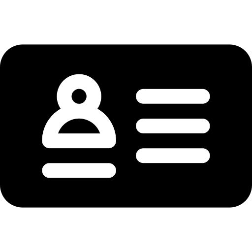 Identification identification pass business icon