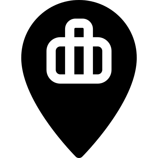 Placeholder map point luggage baggage icon