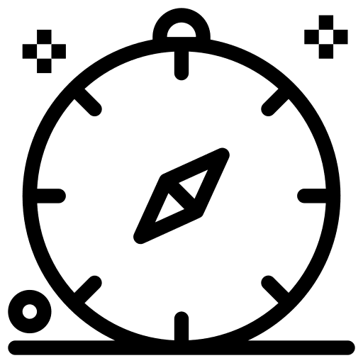 Compass tools and utensils location cardinal points icon
