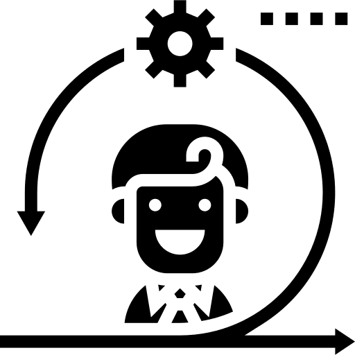 Agile iteration user methodology icon Agile iteration user methodology icon