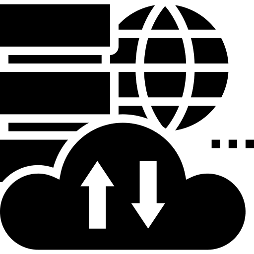 Big data cloud server cloud big data icon