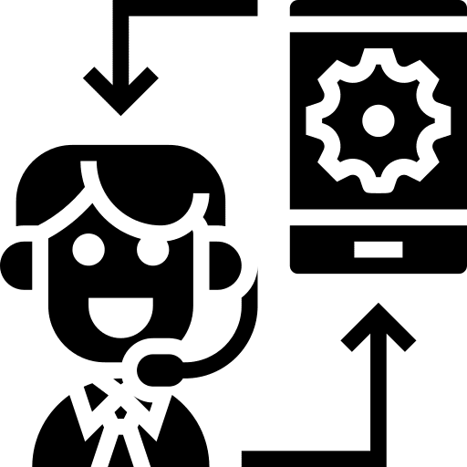 Call center management smartphone information icon Call center management smartphone information icon
