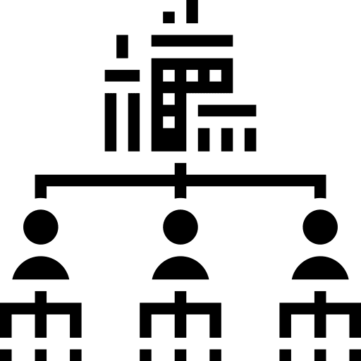 Structure collaboration business and finance team icon