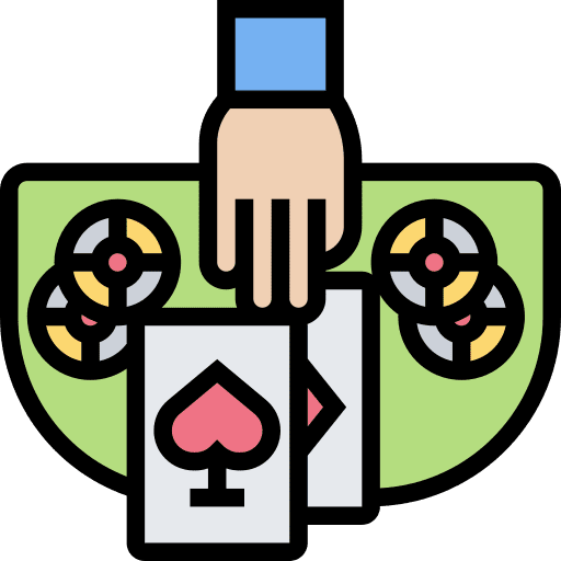 Baccarat cards casino gambling icon