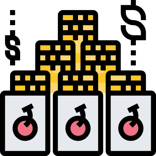 Cash prize gambling winner icon
