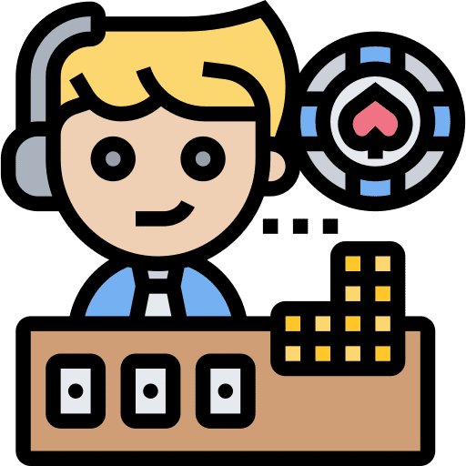 Casino croupier man occupation icon Casino croupier man occupation icon