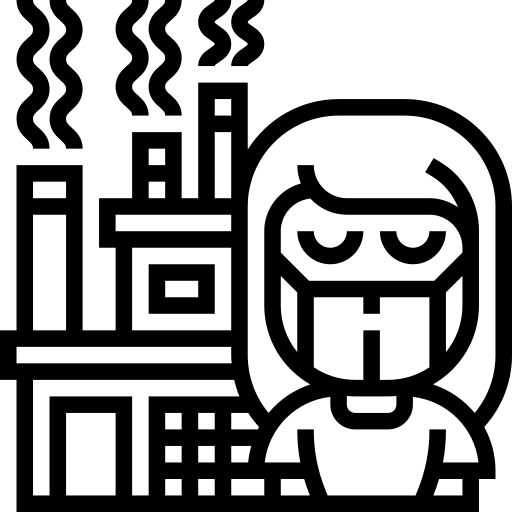 Air pollution industry air pollution company icon Air pollution industry air pollution company icon