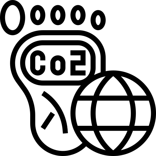Carbon footprint co2 eco friendly footprint icon Carbon footprint co2 eco friendly footprint icon
