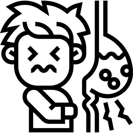 Gastric diarrhea stomachache people icon