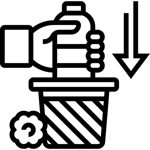 Trash recycling waste trash can icon