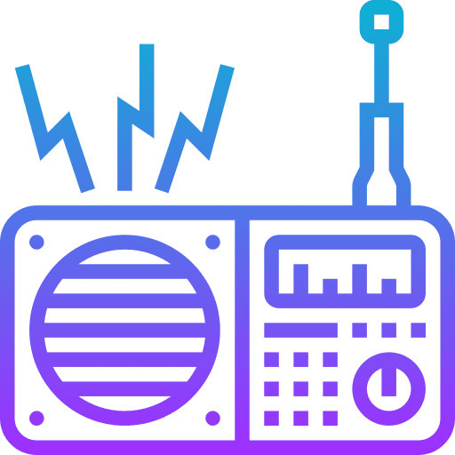 Radio communications radio live broadcast icon