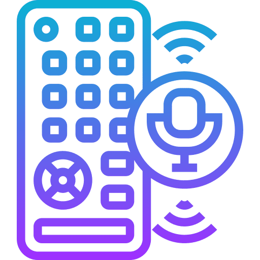Remote control technology microphone voice control icon Remote control technology microphone voice control icon