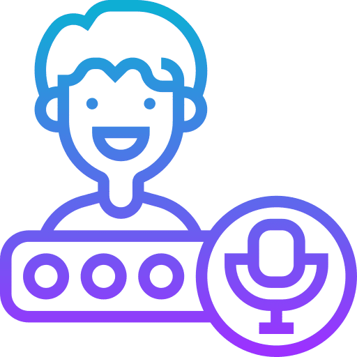 Speech microphone speech communications icon Speech microphone speech communications icon
