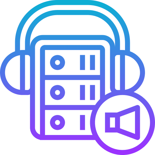 Storage communications record music and multimedia icon Storage communications record music and multimedia icon