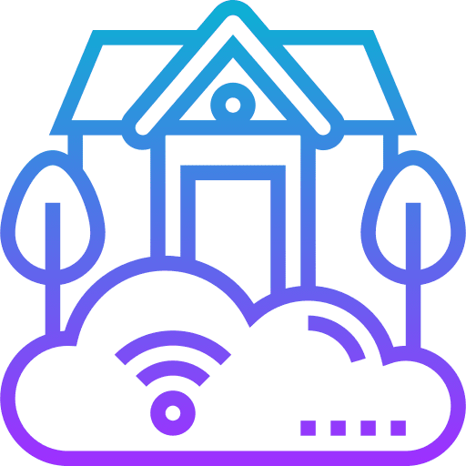 Smart home computer smart home wifi icon Smart home computer smart home wifi icon