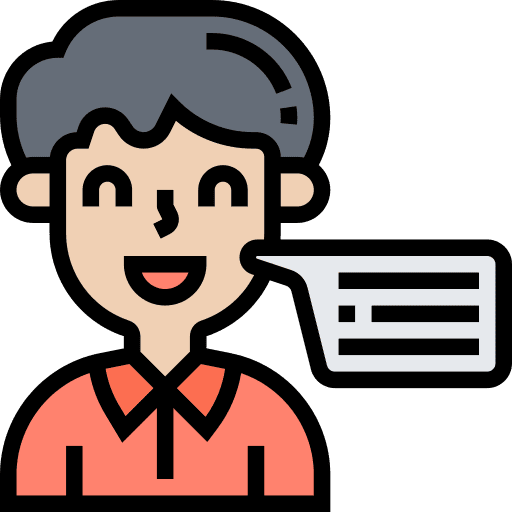 Speech people chat bubble communications icon