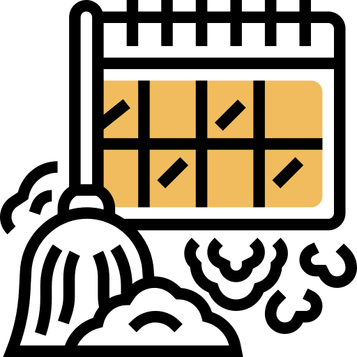 Cleaning calendar organization housekeeping icon Cleaning calendar organization housekeeping icon