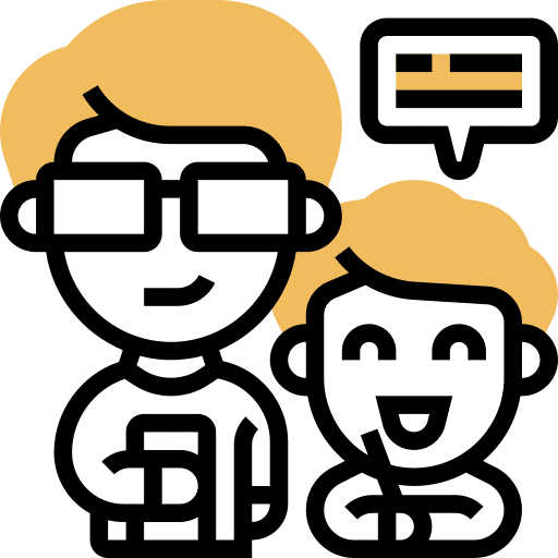 Teaching class people speech bubble icon Teaching class people speech bubble icon