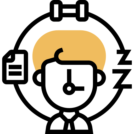 Daily clock time routine icon Daily clock time routine icon
