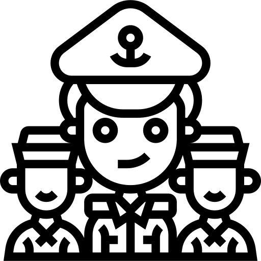 Navy professions and jobs group army icon