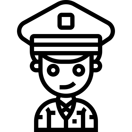 Soldier officer character uniform icon