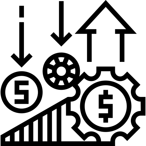 Leverage strength leverage investment icon