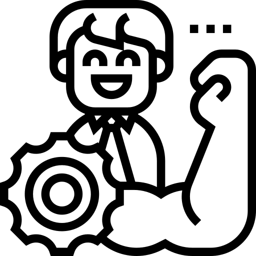 Strength person business and finance motivated icon