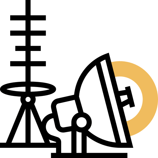 Satellite communications antenna war icon